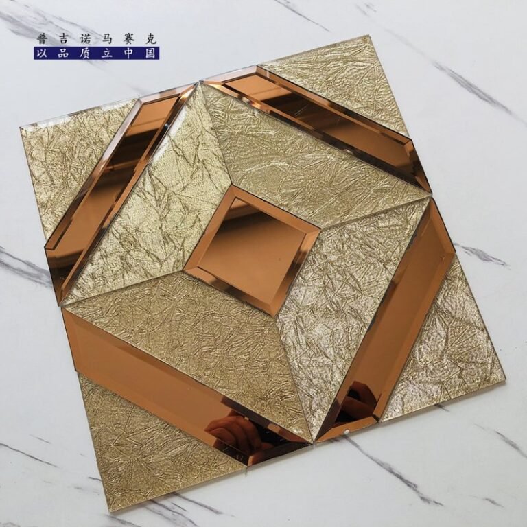 CM-MR-232 Bronze Crackle Diamond Mirror Mosaic Tile mosaic tile