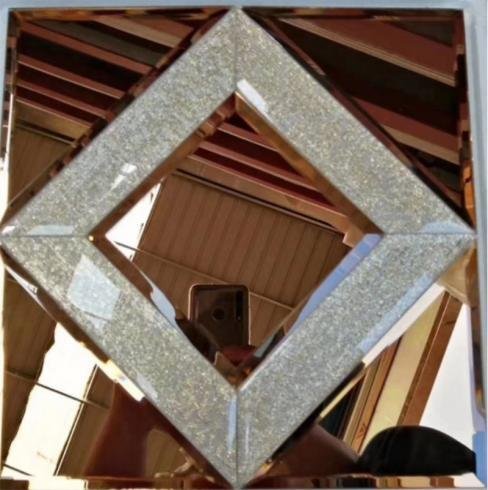 CM-MR-233 Silver Crackle Diamond Mirror Mosaic Tile mosaic tile