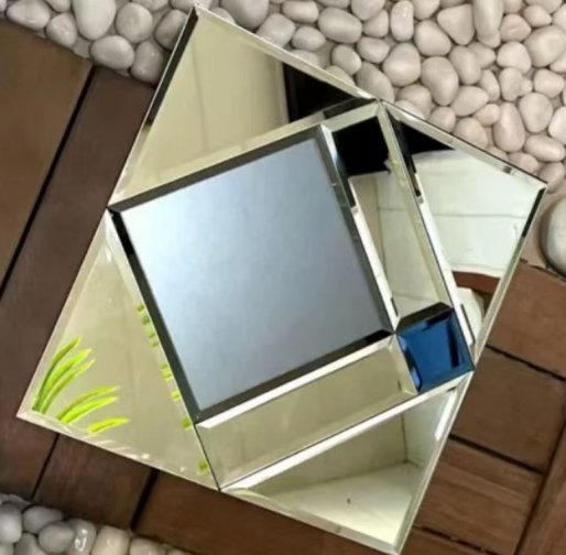 CM-MR-238 Silver and Gold Diagonal Mirror Mosaic Tile mosaic tile