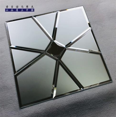 CM-MR-250 Silver Grey Angular Mirror Mosaic Tile mosaic tile