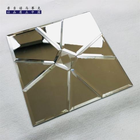 CM-MR-251 Silver Grey Triangle Mirror Mosaic Tile mosaic tile