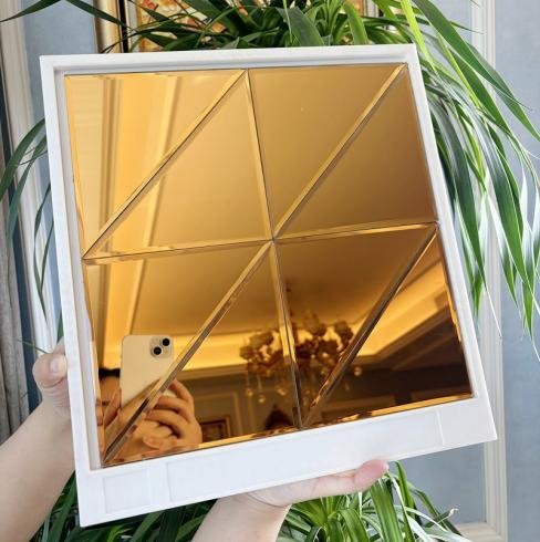 CM-MR-266 Amber Gold Diamond Mirror Mosaic Tile mosaic tile