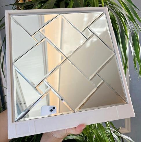 CM-MR-269 Silver Grey Diamond Mirror Mosaic Tile mosaic tile
