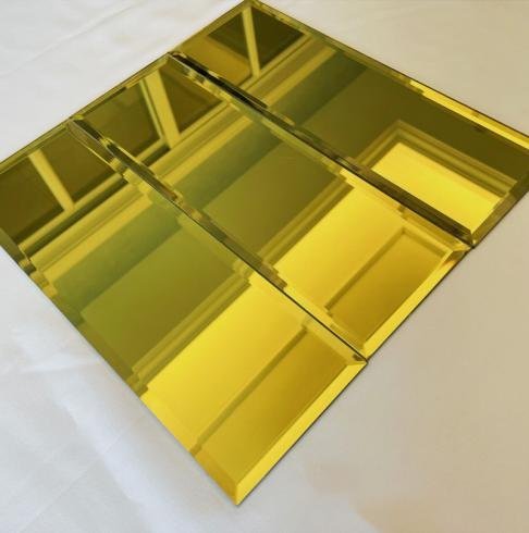 CM-MR-279 Gold 3D Pyramid Mirror Mosaic Tile mosaic tile