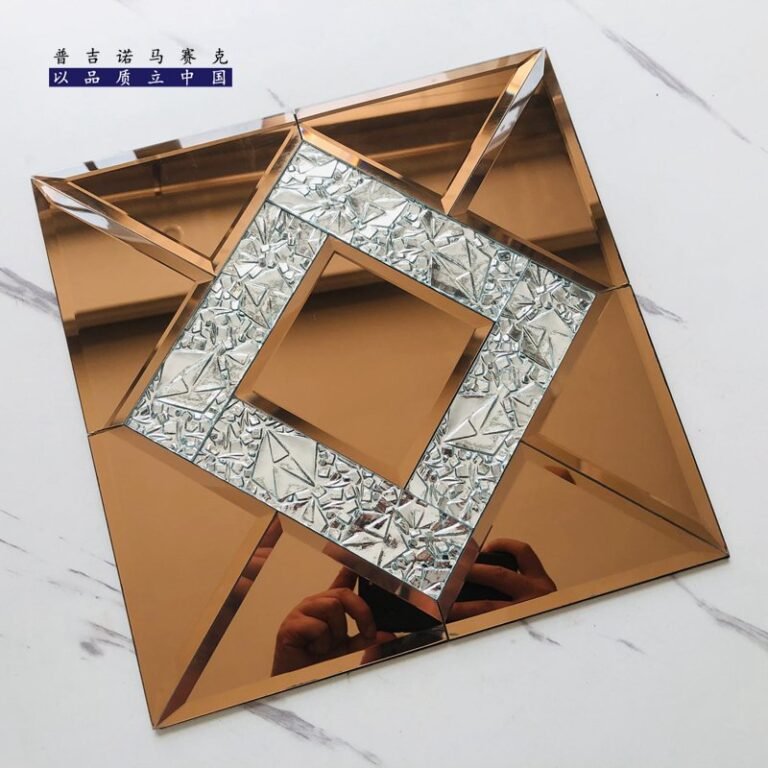 CM-MR-282 Rose Gold Crackle Diamond Mirror Mosaic Tile mosaic tile