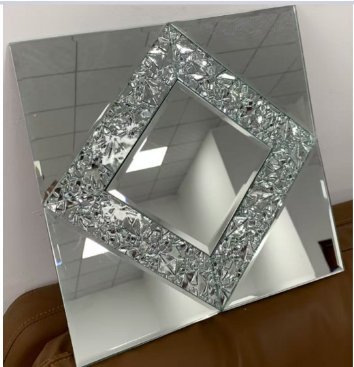 CM-MR-284 Silver Glitter Diamond Mirror Mosaic Tile mosaic tile