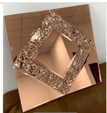 CM-MR-286 Rose Gold Glitter Diamond Mirror Mosaic Tile mosaic tile