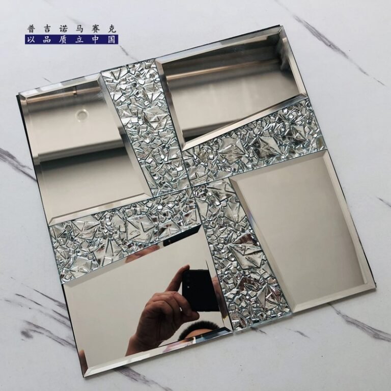 CM-MR-292 Silver Crackle Mirror Mix Mosaic Tile mosaic tile
