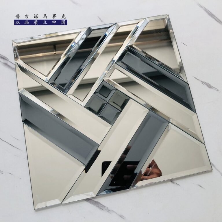 CM-MR-299 Silver and Gold Angular Mirror Mosaic Tile mosaic tile