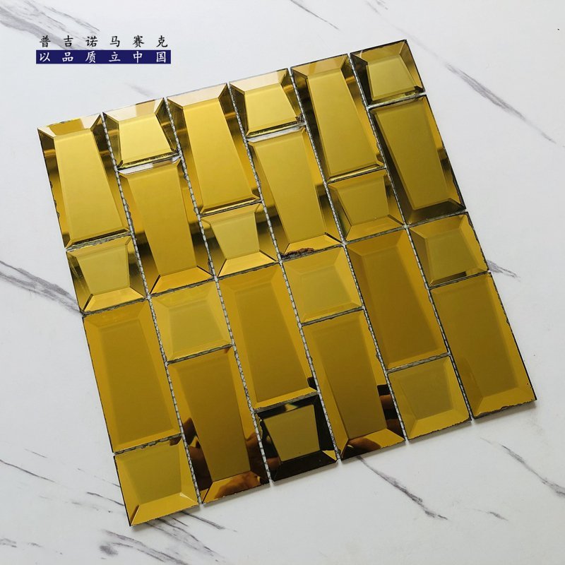 CM-MR-308 Gold Strip Mirror Mosaic Tile mosaic tile