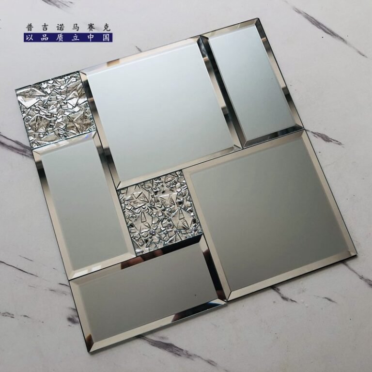 CM-MR-313 Silver Crackle Square Mirror Mosaic Tile mosaic tile
