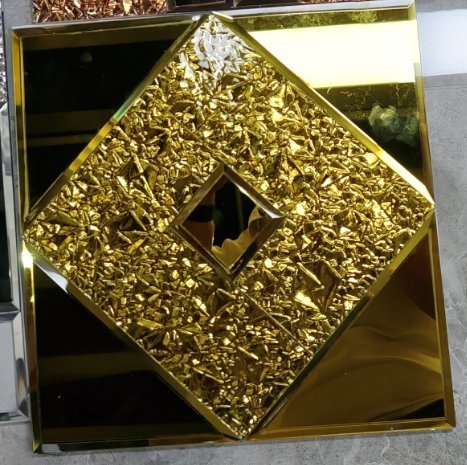 CM-MR-315 Gold Glitter Diamond Frame Mirror Mosaic Tile mosaic tile