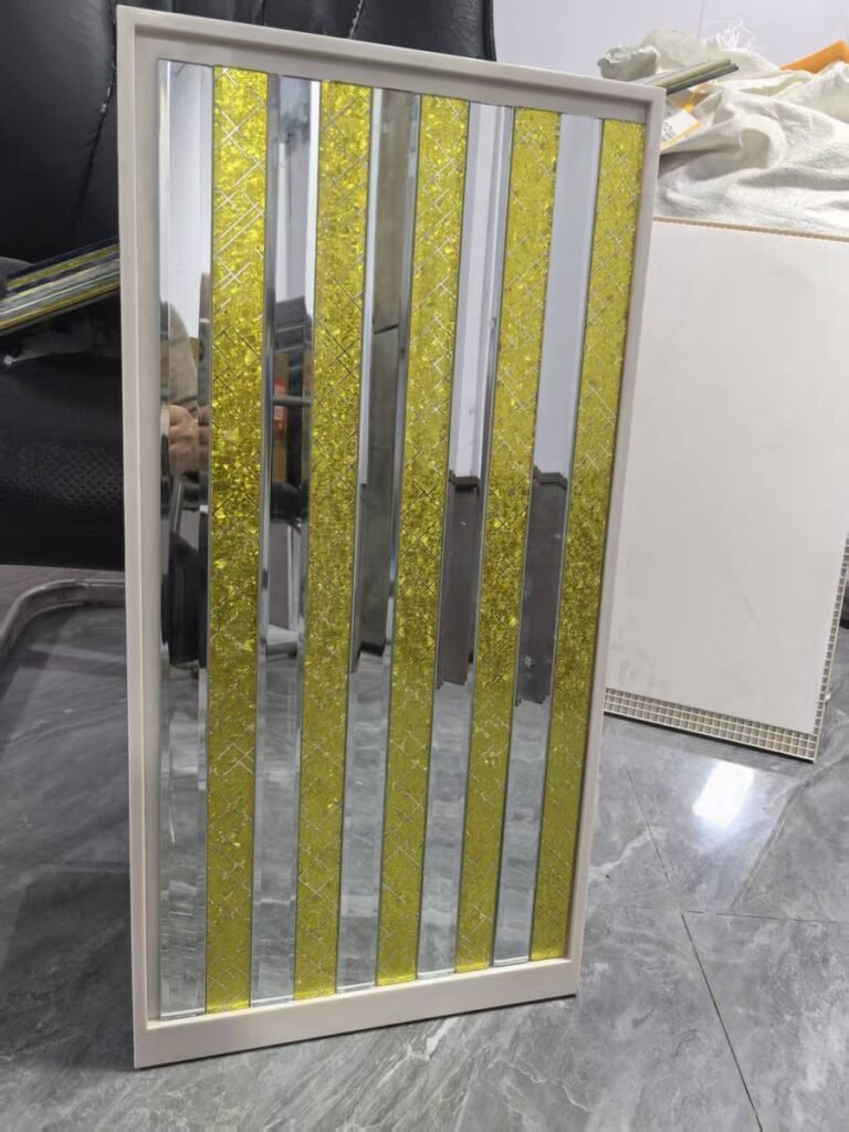 CM-MR-344 Gold and Silver Strip Mirror Mosaic Tile mosaic tile