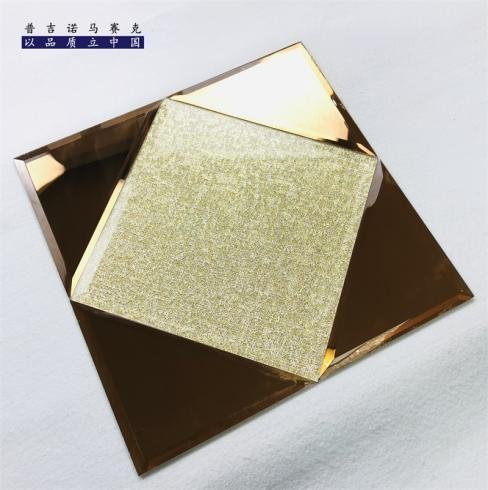 CM-MR-349 Gold and Silver Glitter Mirror Mosaic Tile mosaic tile