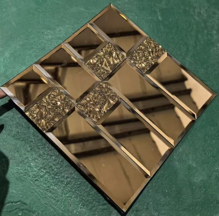 CM-MR-355 Bronze Diamond Mix Mirror Mosaic Tile mosaic tile