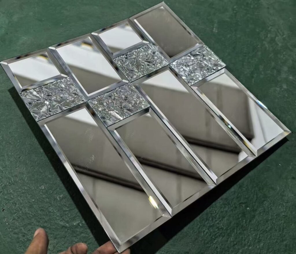 CM-MR-356 Silver Diamond Mix Mirror Mosaic Tile mosaic tile