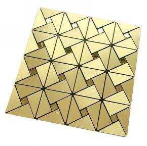 Gold Triangle Metal Mosaic Tile mosaic tile