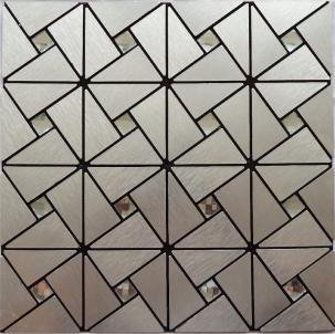 Silver Weave Triangle Metal Mosaic Tile mosaic tile
