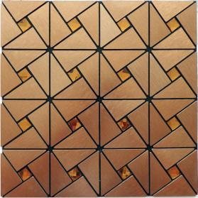 Copper Weave Triangle Metal Mosaic Tile mosaic tile