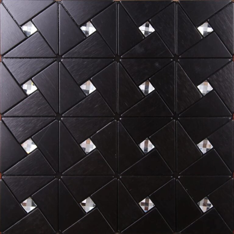Black Square Metal Mosaic Tile mosaic tile