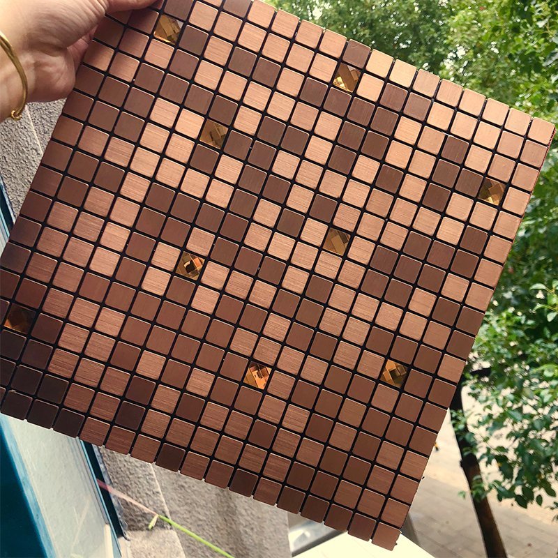 Copper Square Metal Mosaic Tile CM-MT-017 mosaic tile