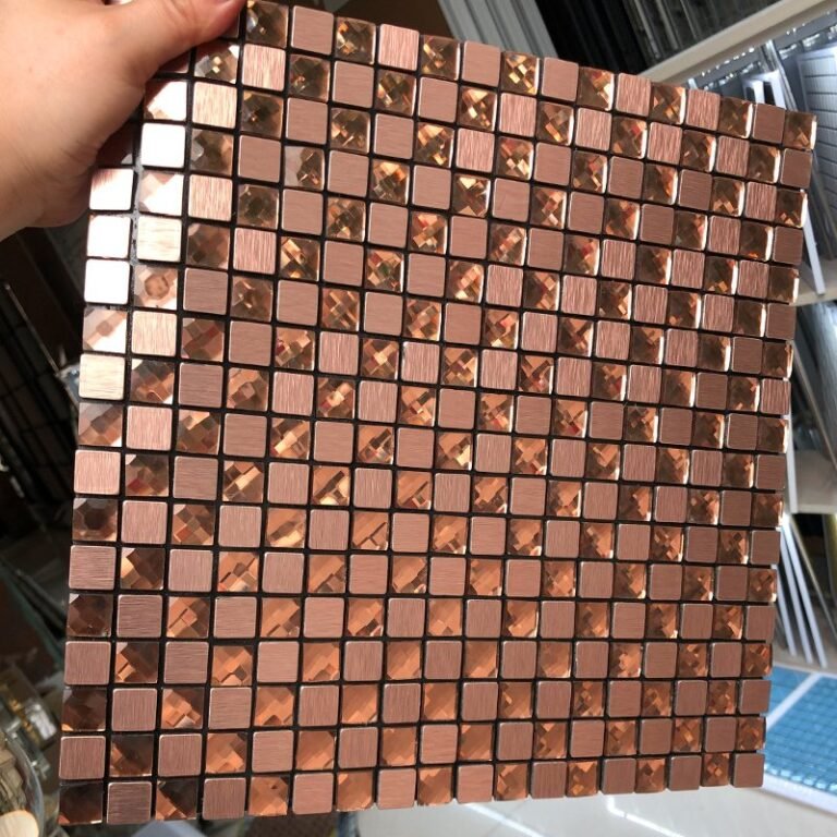 Rose Gold Square Metal Mosaic Tile mosaic tile