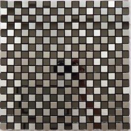 Black and Silver Square Metal Mosaic Tile mosaic tile