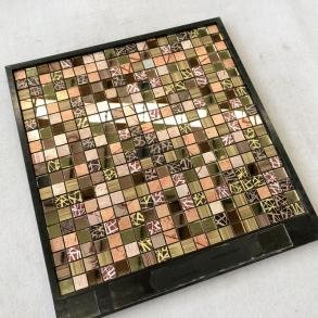 Multi-Tone Bronze Square Metal Mosaic Tile mosaic tile