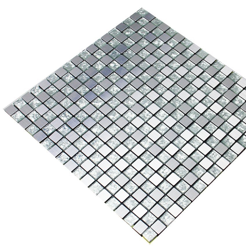 Silver Square Metal Mosaic Tile CM-MT-036 mosaic tile