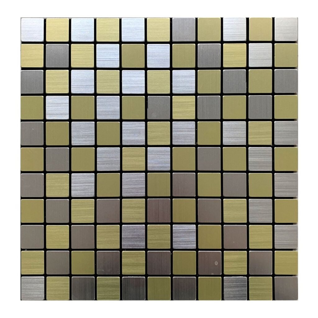Yellow Gold Square Metal Mosaic Tile mosaic tile