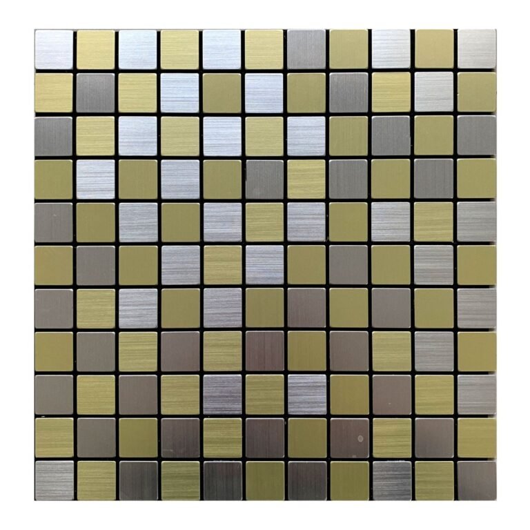 Yellow Gold Square Metal Mosaic Tile mosaic tile