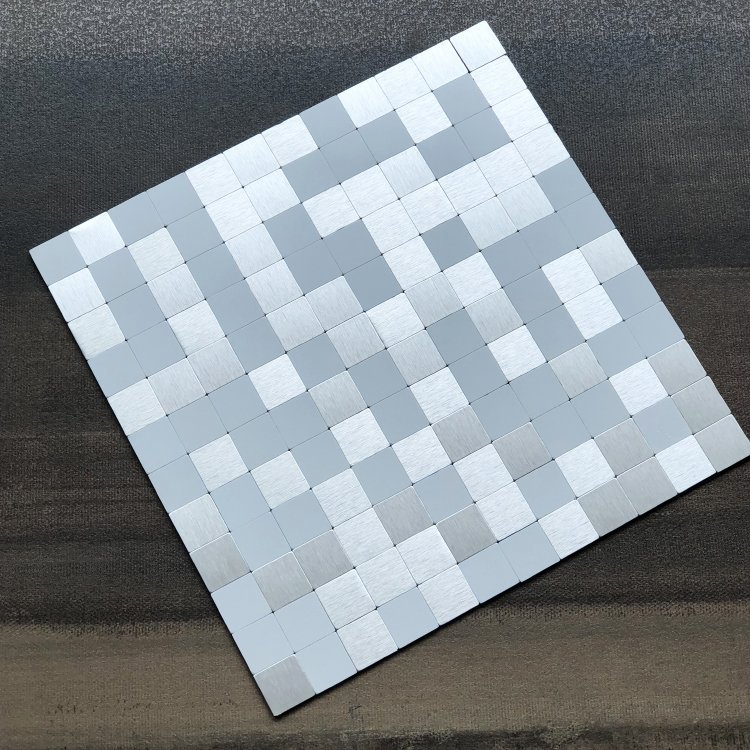 Silver Square Metal Mosaic Tile CM-MT-048 mosaic tile