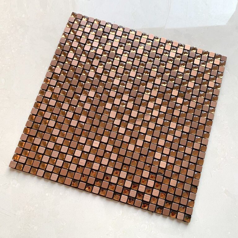 Copper Dotted Metal Mosaic Tile mosaic tile