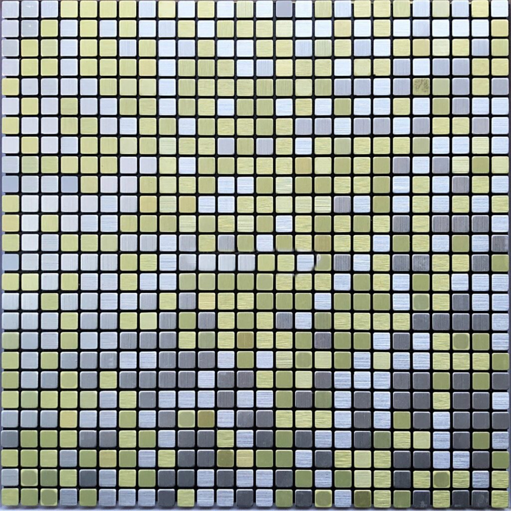 Multi-Tone Pastel Square Metal Mosaic Tile mosaic tile