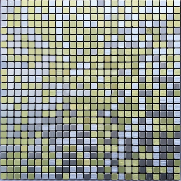 Multi-Tone Pastel Square Metal Mosaic Tile mosaic tile