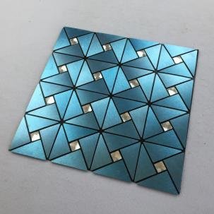 Blue Triangle Metal Mosaic Tile mosaic tile
