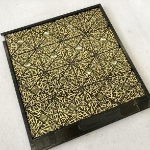 Olive Green Triangle Metal Mosaic Tile mosaic tile