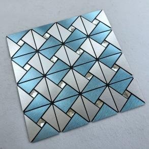 Light Blue Triangle Metal Mosaic Tile mosaic tile