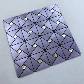 Purple Triangle Metal Mosaic Tile mosaic tile