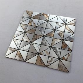 White and Silver Triangle Metal Mosaic Tile mosaic tile