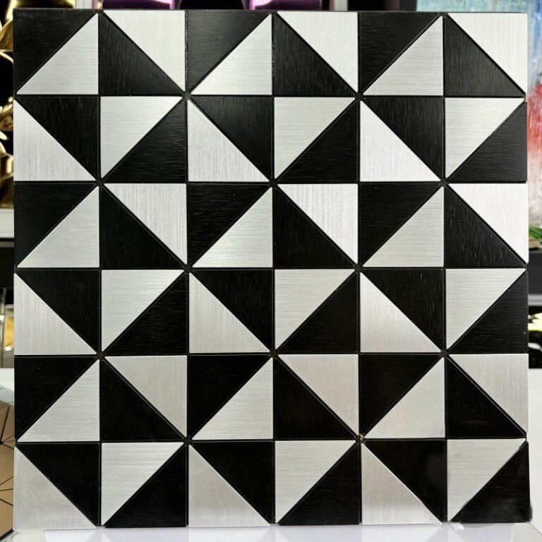 Black and White Triangle Metal Mosaic Tile CM-MT-101 mosaic tile