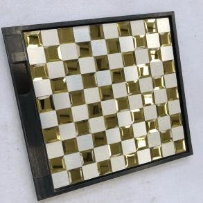 Gold and Black Square Metal Mosaic Tile mosaic tile