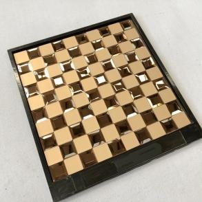 Gold and Black Square Metal Mosaic Tile CM-MT-108 mosaic tile