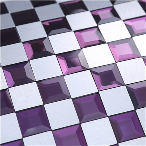 Purple Square Metal Mosaic Tile mosaic tile