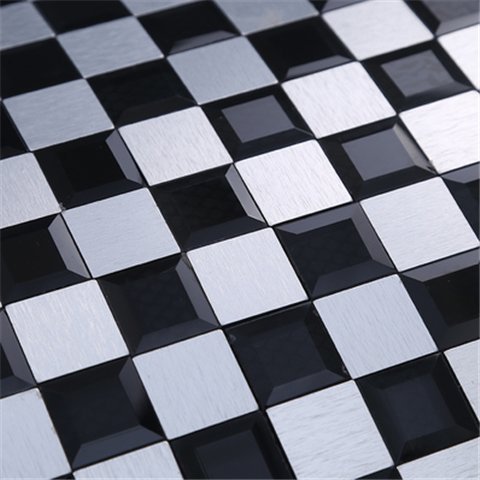 Black and White Square Metal Mosaic Tile CM-MT-111 mosaic tile