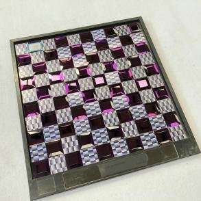 Purple and Silver Square Metal Mosaic Tile mosaic tile