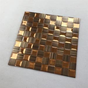 Rose Gold Square Metal Mosaic Tile CM-MT-123 mosaic tile