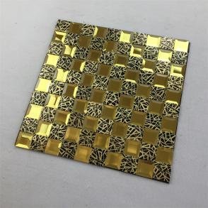 Gold Square Metal Mosaic Tile CM-MT-124 mosaic tile