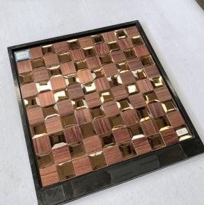 Rose Gold Square Metal Mosaic Tile CM-MT-136 mosaic tile
