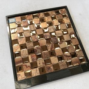 Gold and Copper Square Metal Mosaic Tile mosaic tile